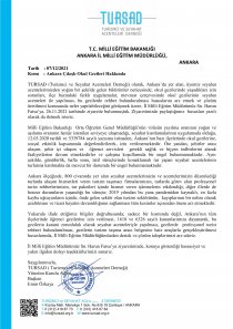 Ankara İl Milli Eğitim Müdürlüğü’ne  07.12.2021 Tarihli Dilekçemiz